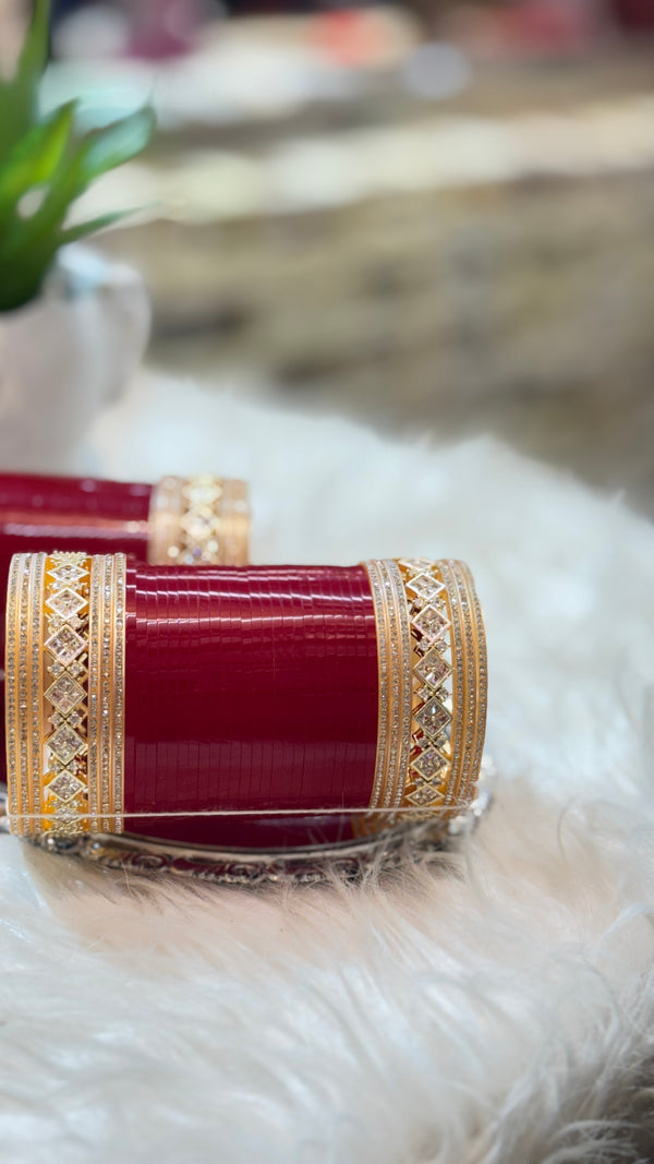 Royal light Red Bridal Chooda (TINA)