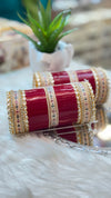 Red Bridal Glass Bangles