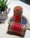 Red Bridal Glass Bangles